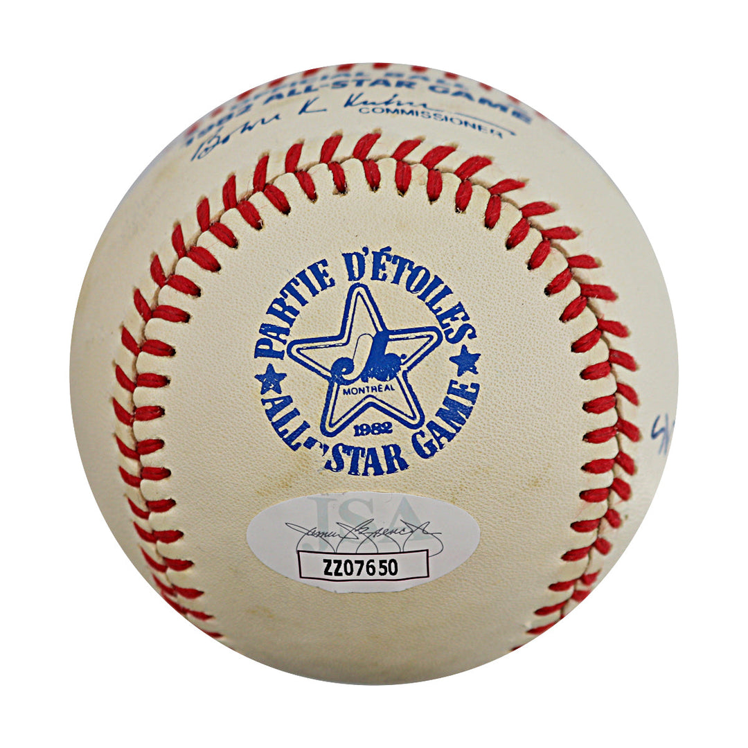 Bill Dickey Ernie Banks Yankees Cubs Autograph Signed 1982 ASG Baseball JSA LOA