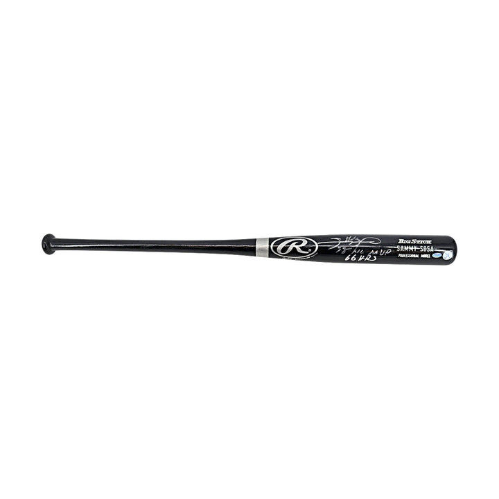 Sammy Sosa Chicago Cubs Autographed Signed Inscribed Rawlings Big Stick Pro Model (Mounted Memories & Sosa Holo)