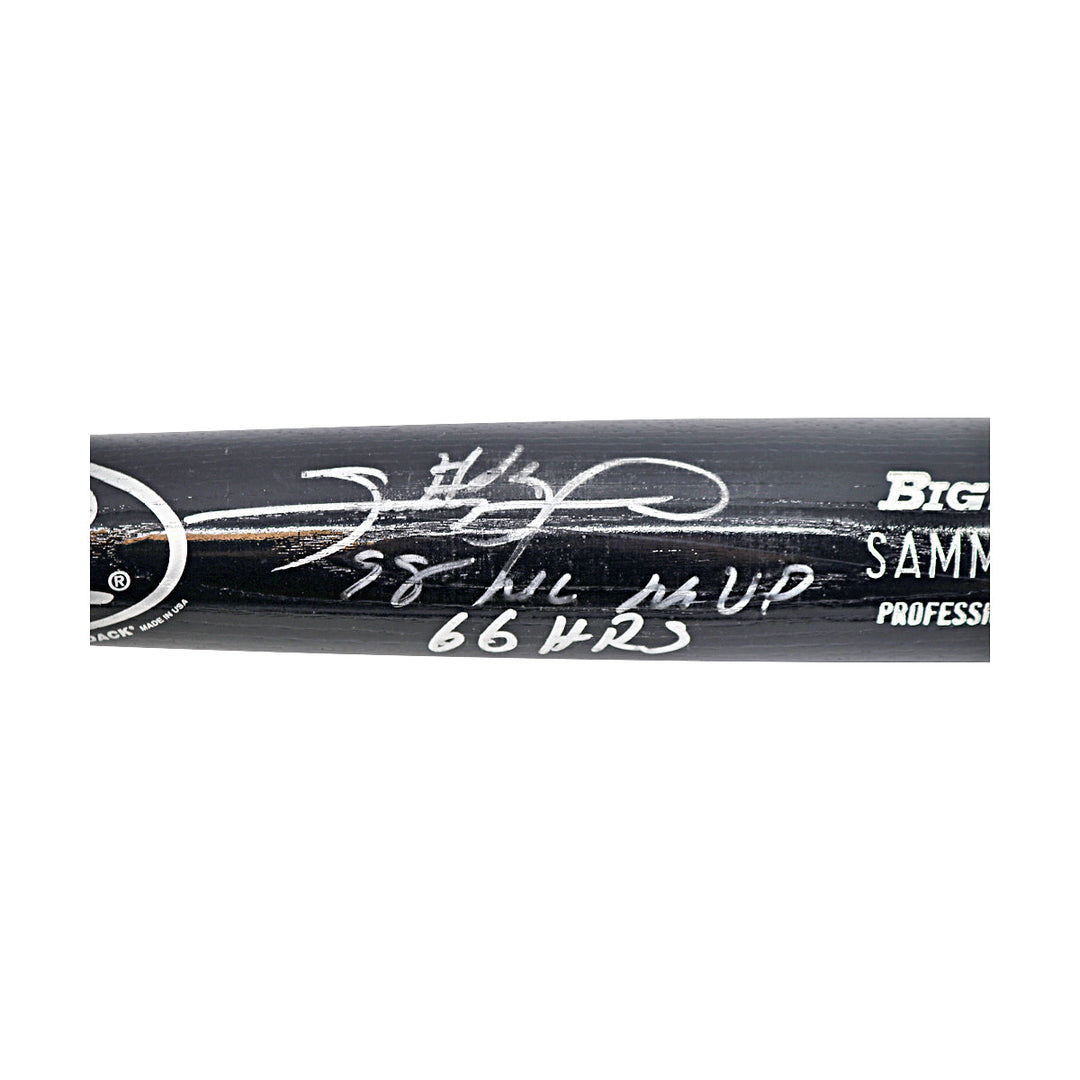 Sammy Sosa Chicago Cubs Autographed Signed Inscribed Rawlings Big Stick Pro Model (Mounted Memories & Sosa Holo)