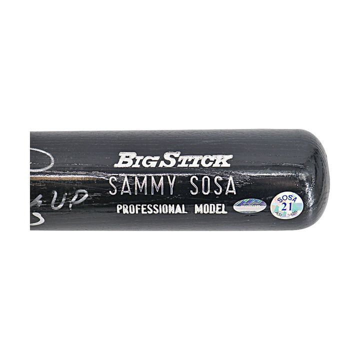 Sammy Sosa Chicago Cubs Autographed Signed Inscribed Rawlings Big Stick Pro Model (Mounted Memories & Sosa Holo)