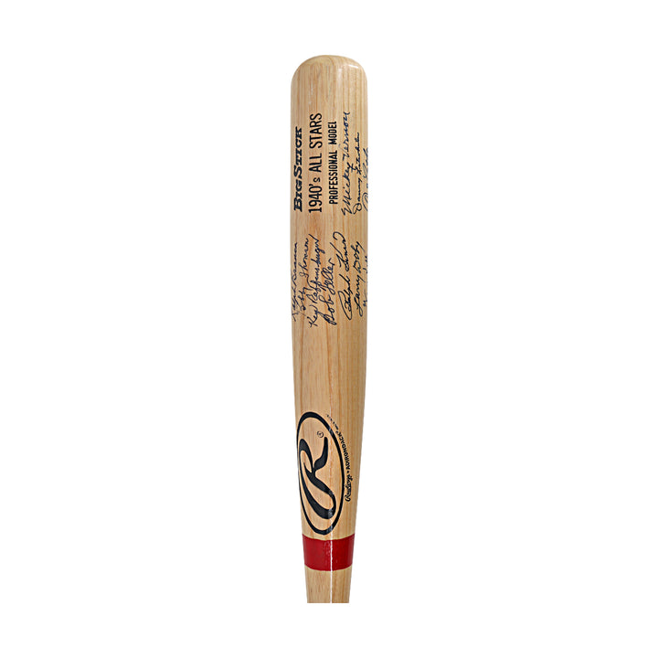 Feller Kiner Newcomb Auto Signed 1940's All Stars 13 Autos Rawlings Bat JSA LOA