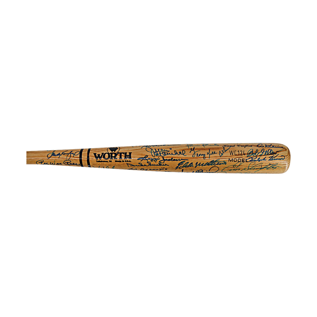 Koufax Aaron Berra Autographed Multi Signed HOFers Worth Bat 43 Autos JSA LOA