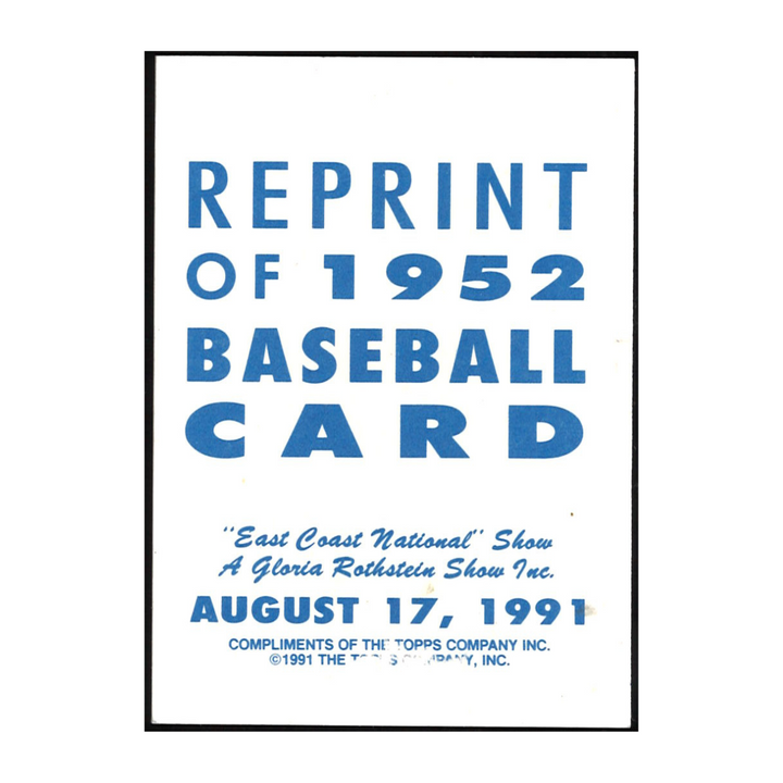 Mickey Mantle New York Yankees Autographed Signed 1952 Topps Reprint RC JSA LOA