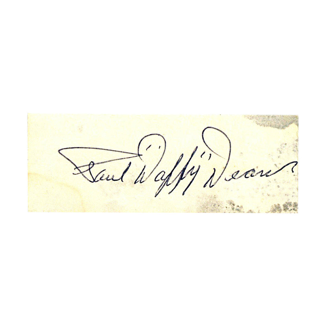 Paul Daffy Dean St. Louis Cardinals Autograph Signed Paper Cut (JSA COA #CE17292)