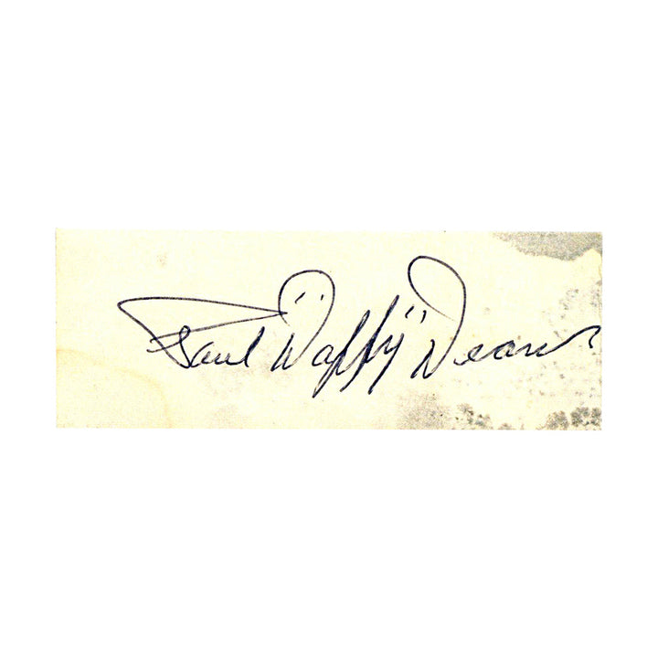 Paul Daffy Dean St. Louis Cardinals Autograph Signed Paper Cut (JSA COA #CE17292)