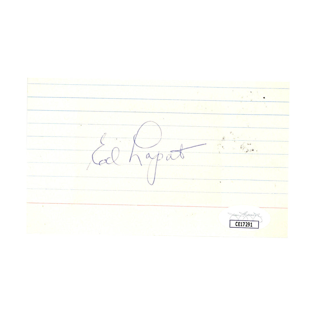 Ed Lopat New York Yankees Autograph Signed Index Card (JSA COA #CE17291)