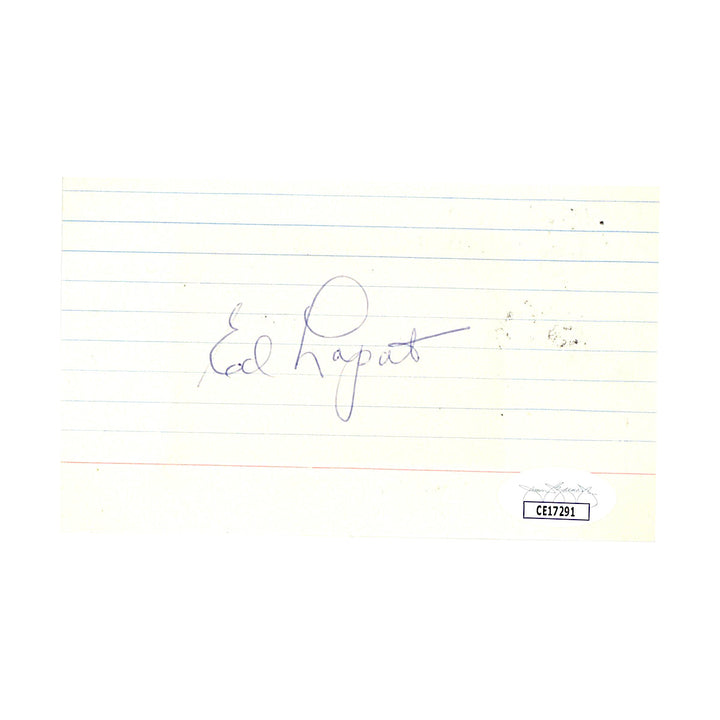 Ed Lopat New York Yankees Autograph Signed Index Card (JSA COA #CE17291)