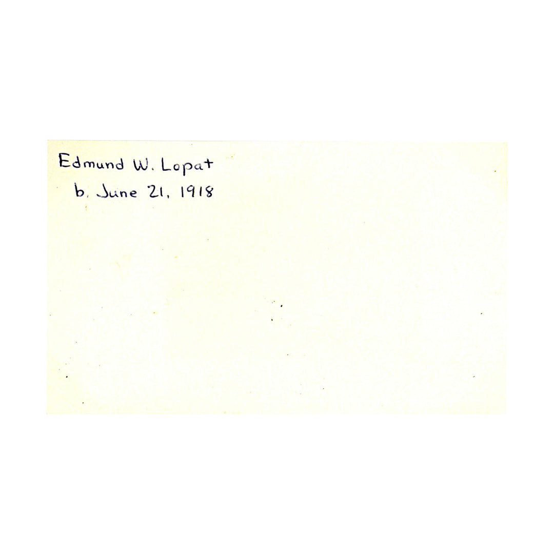 Ed Lopat New York Yankees Autograph Signed Index Card (JSA COA #CE17291)