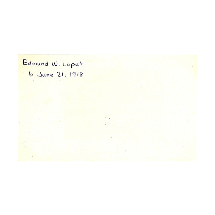 Ed Lopat New York Yankees Autograph Signed Index Card (JSA COA #CE17291)