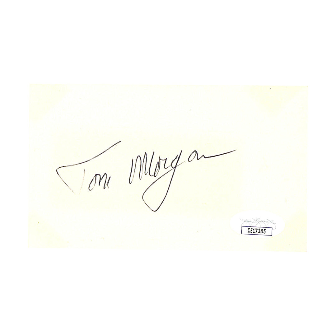 Tom Morgan Los Angeles Dodgers Autograph SIgned Index Card (JSA COA #CE17285)