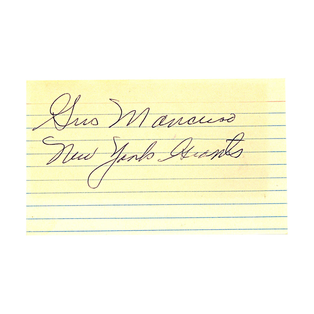Gus Mancuso San Francisco Giants Autographed Signed Inscribed Cut Collage (JSA COA #CE61134)