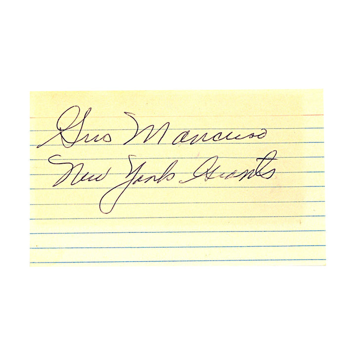 Gus Mancuso San Francisco Giants Autographed Signed Inscribed Cut Collage (JSA COA #CE61134)