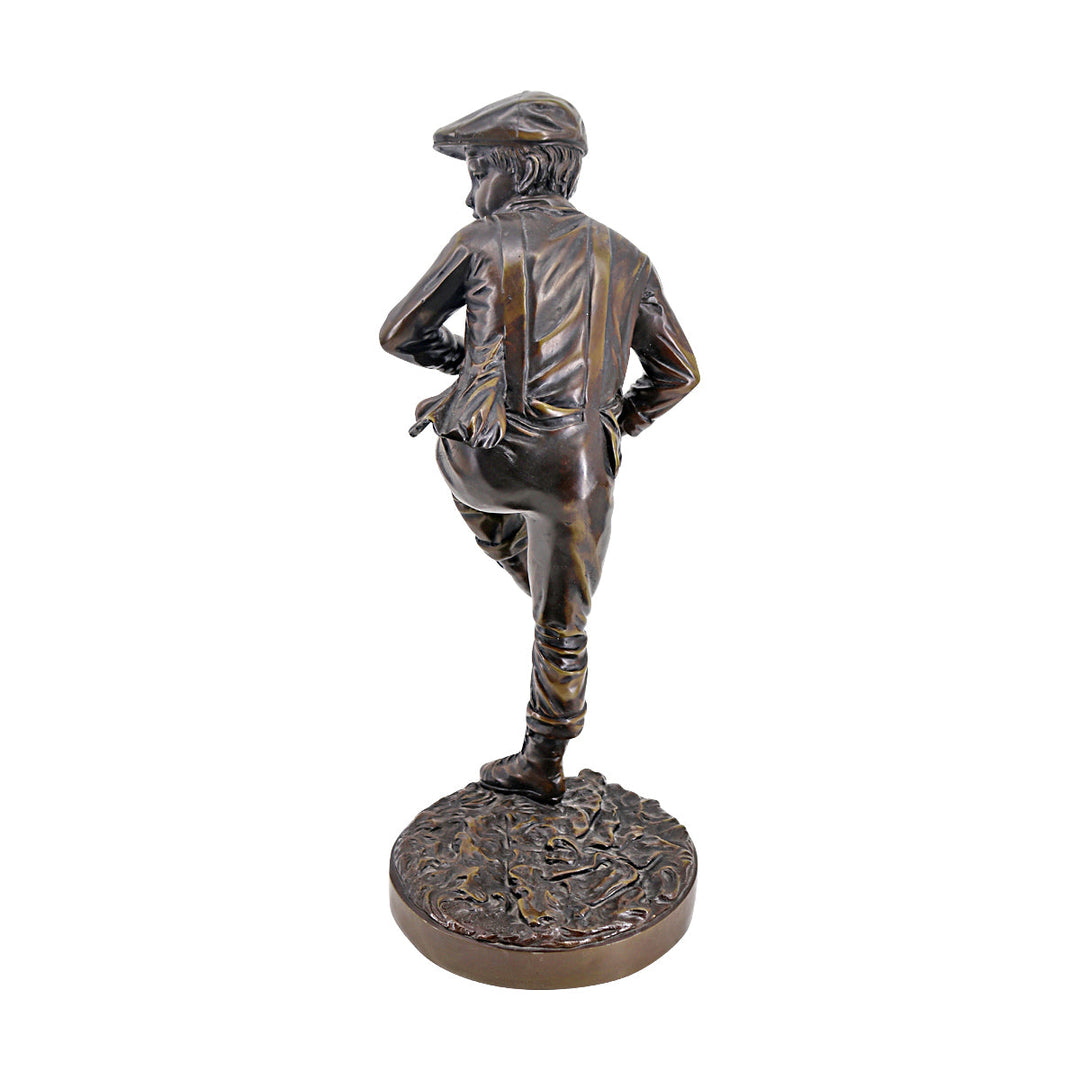 Vintage Bronze Baseball Boy Pitcher Statue 