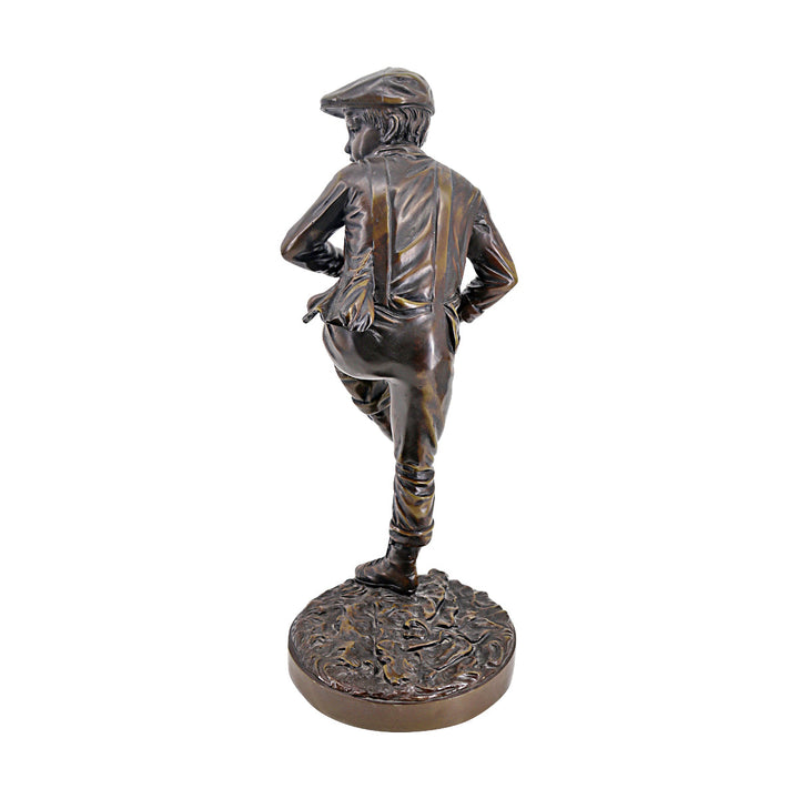 Vintage Bronze Baseball Boy Pitcher Statue 