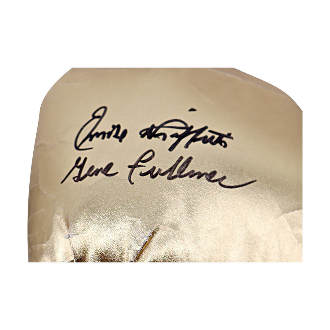 Gene Fullmer Emile Griffith Autographed Signed Ringside Gold Left Boxing Glove (JSA COA #CE17441)