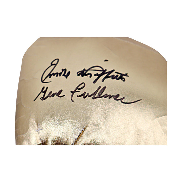 Gene Fullmer Emile Griffith Autographed Signed Ringside Gold Left Boxing Glove (JSA COA #CE17441)