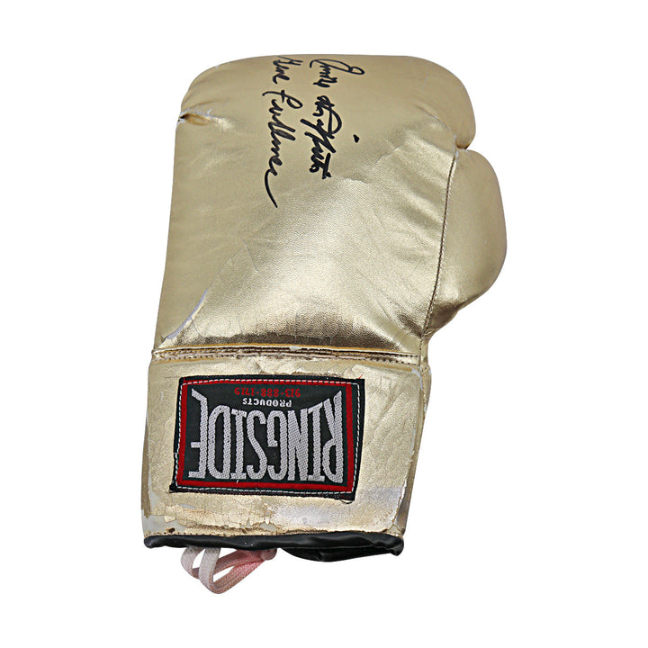 Gene Fullmer Emile Griffith Autographed Signed Ringside Gold Left Boxing Glove (JSA COA #CE17441)