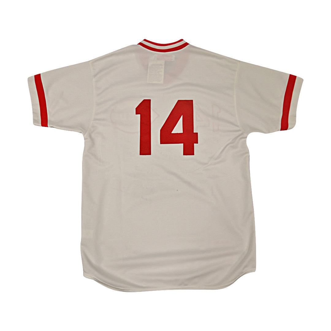 Rose, Bench, Morgan, Perez Reds Autographed Multi Signed Jersey (JSA LOA)