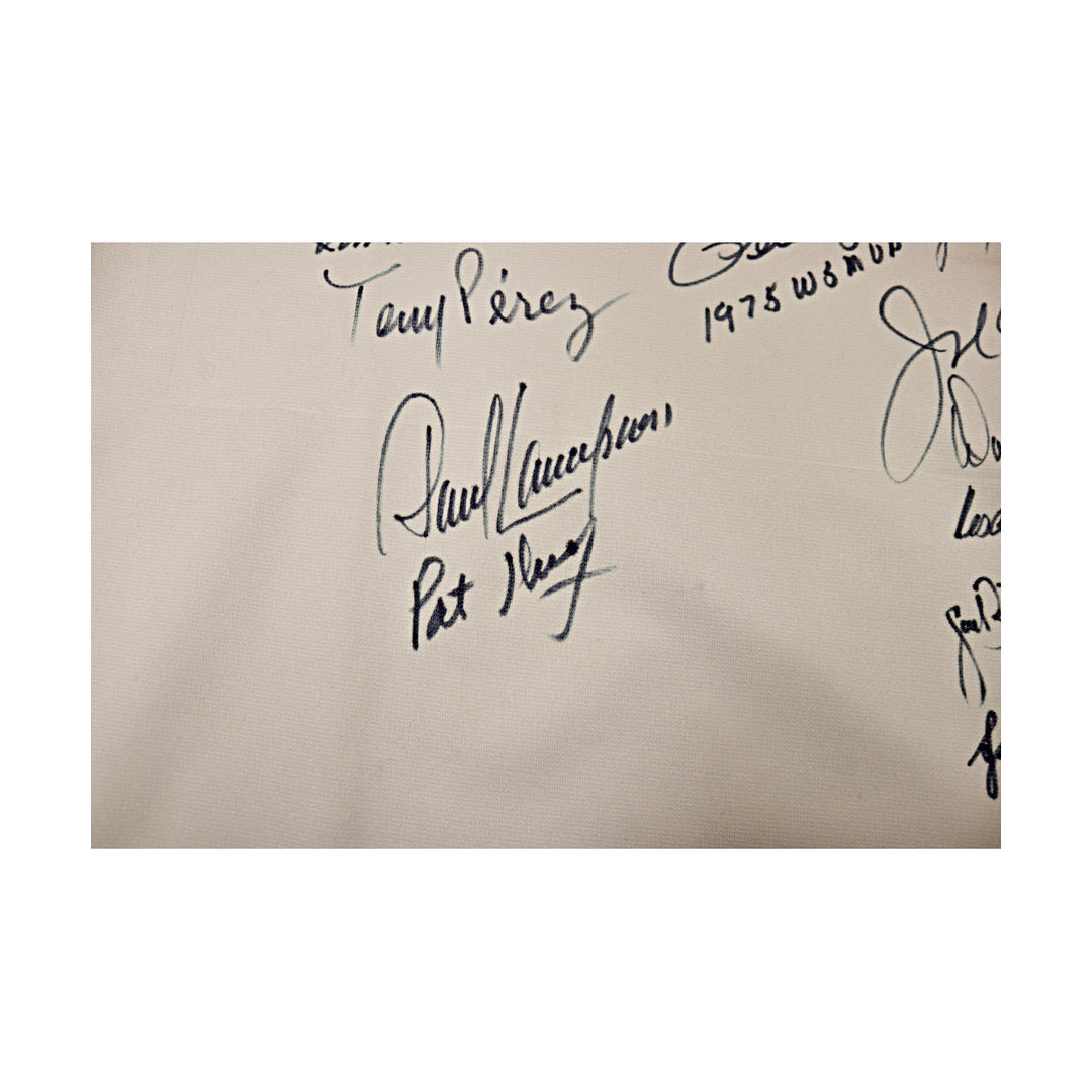 Rose, Bench, Morgan, Perez Reds Autographed Multi Signed Jersey (JSA LOA)