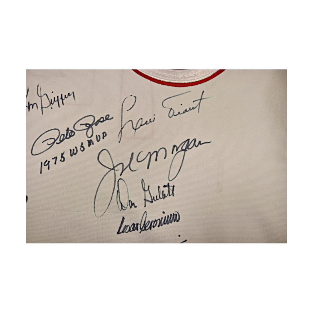 Rose, Bench, Morgan, Perez Reds Autographed Multi Signed Jersey (JSA LOA)