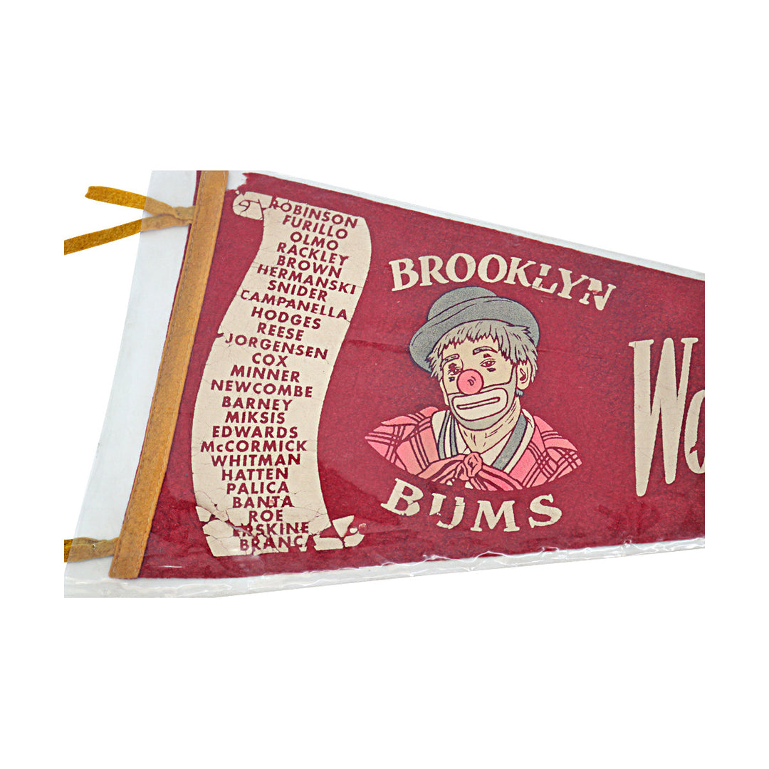 1949 Brooklyn Bums World Champions Pennant Flag