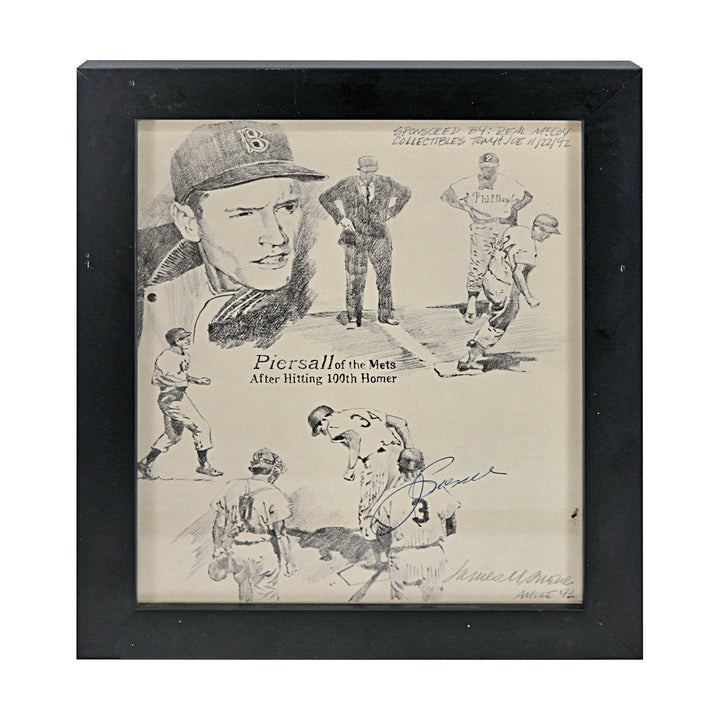 Jimmy Piersall New York Mets Autographed Signed 8x10 Framed Photo (JSA COA #CE61111)