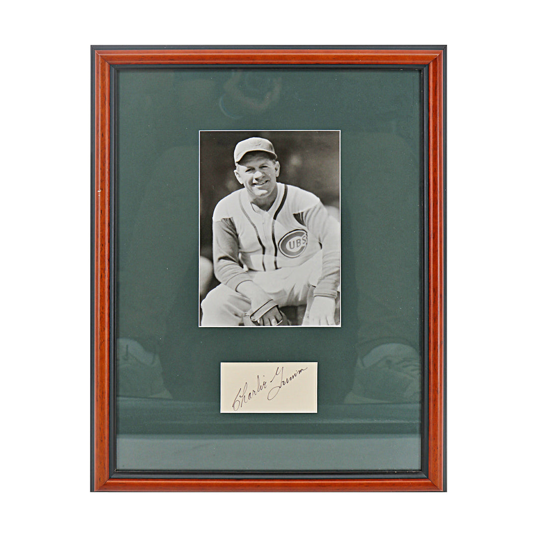 Charlie Grimm Chicago Cubs Autographed Signed Framed Cut Collage (JSA COA #CE61089)