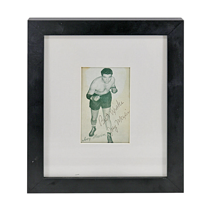 Joey Maxim Boxing Autographed Signed Framed Cut (JSA COA #CE61105)