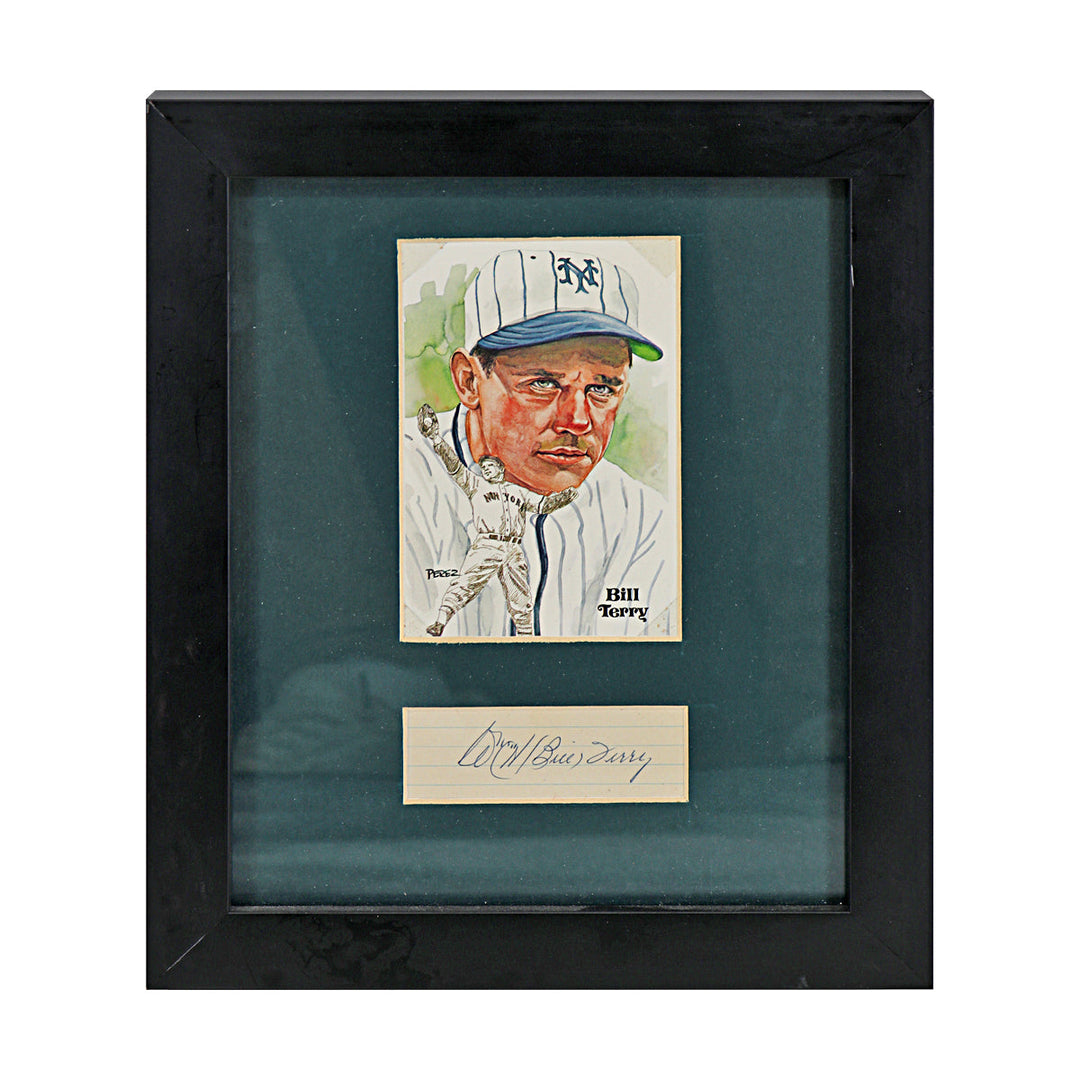 Bill Terry New York Yankees Autographed Signed Framed Cut Collage (JSA COA #CE61114)