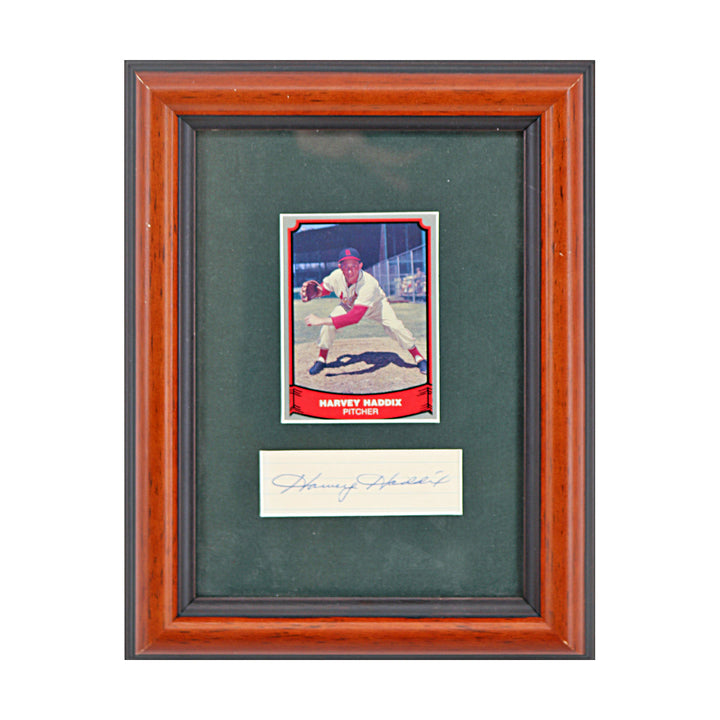 Harvey Haddix St. Louis Cardinals Autographed Signed Framed Cut Collage (JSA COA #CE61102)