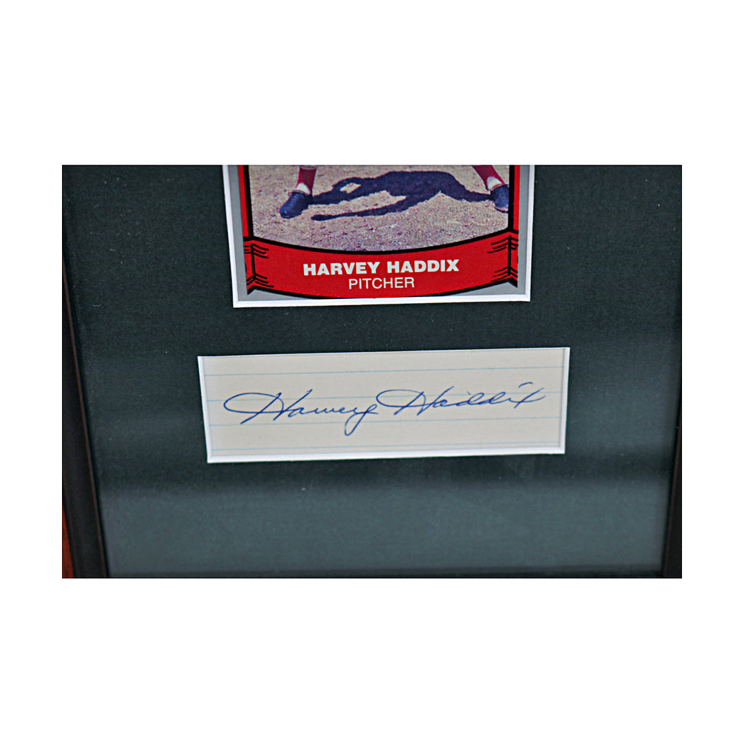 Harvey Haddix St. Louis Cardinals Autographed Signed Framed Cut Collage (JSA COA #CE61102)