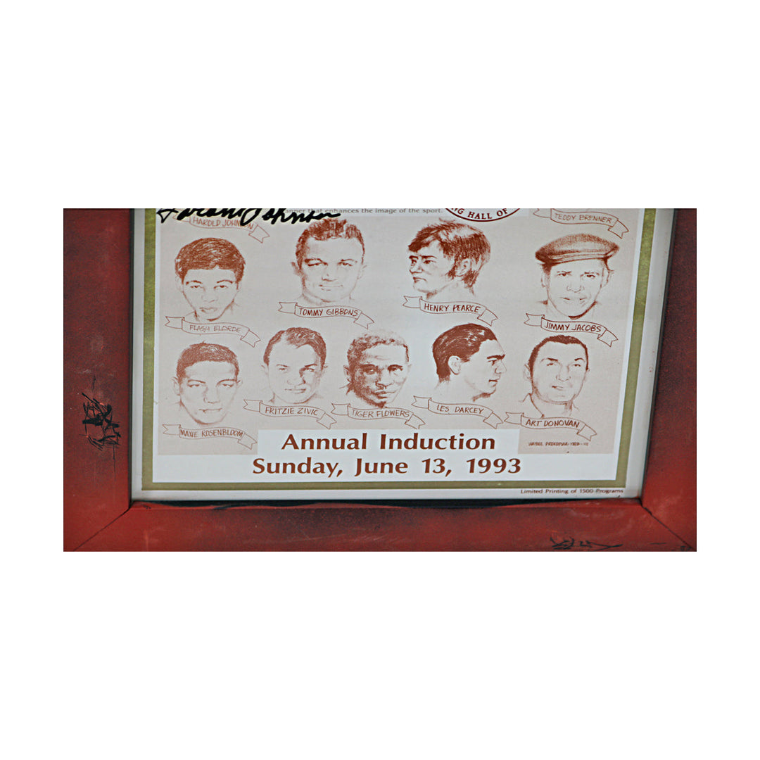 Joey Giardello, Don Dunphy, Gil Clancy, Harold Johnson  Boxing Autographed Signed Framed Hall of Fame Program  (JSA COA #CE61147)