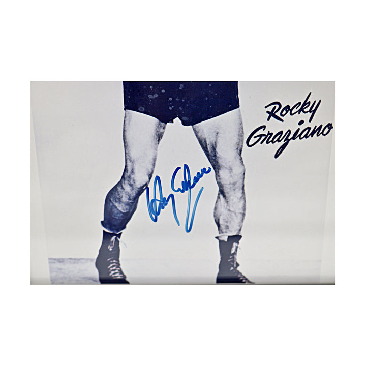 Rocky Graziano Boxing Autographed Signed 8x10 Framed Photo (JSA COA #CE61145)
