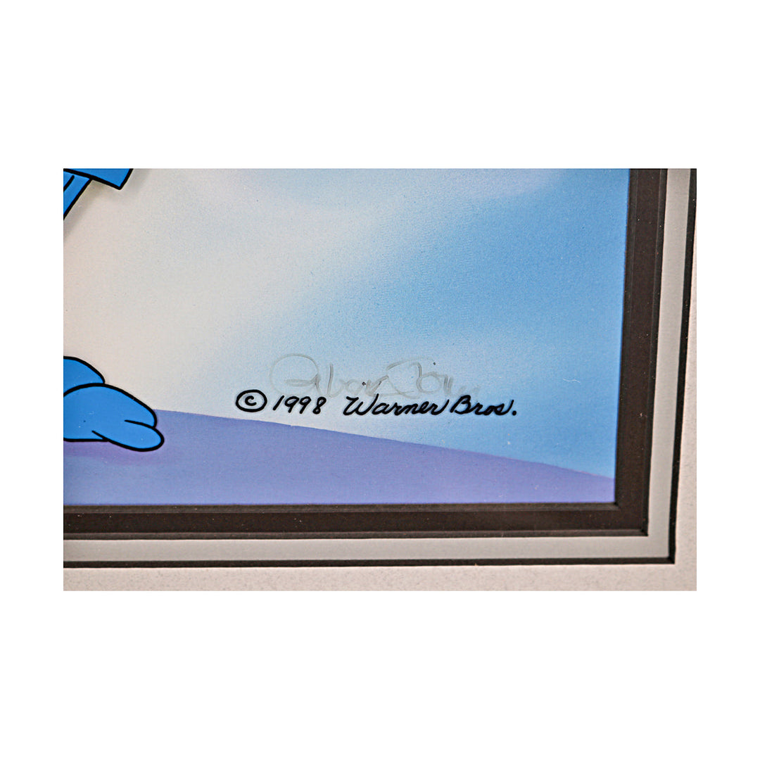 Chuck Jones Autographed Signed Bugs Bunny Superman Framed 1998 Warner Brothers Cel Limited Edition 59/200