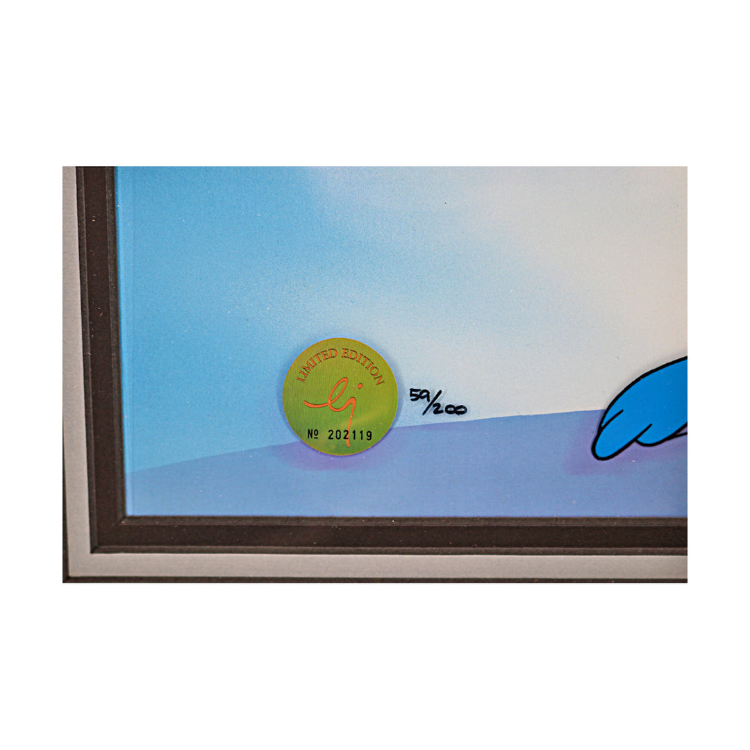 Chuck Jones Autographed Signed Bugs Bunny Superman Framed 1998 Warner Brothers Cel Limited Edition 59/200