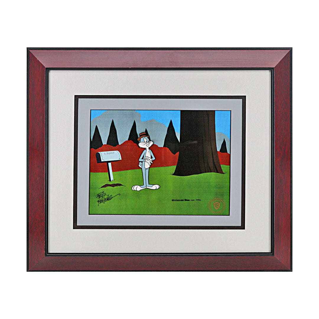Bugs Bunny Mailbox Framed 1982 Warner Brothers Limited Edition Cel