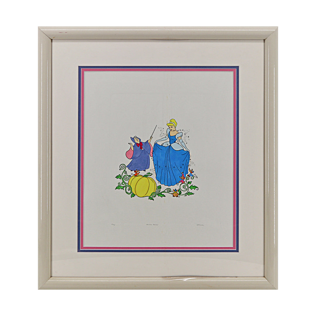 Cindarellas Enchanting Evening Framed 14x18 Hand Painted Artwork #33/100