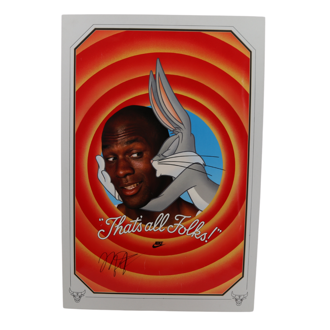 Michael Jordan Chicago Bulls Autographed Signed Space Jam Poster (JSA LOA)