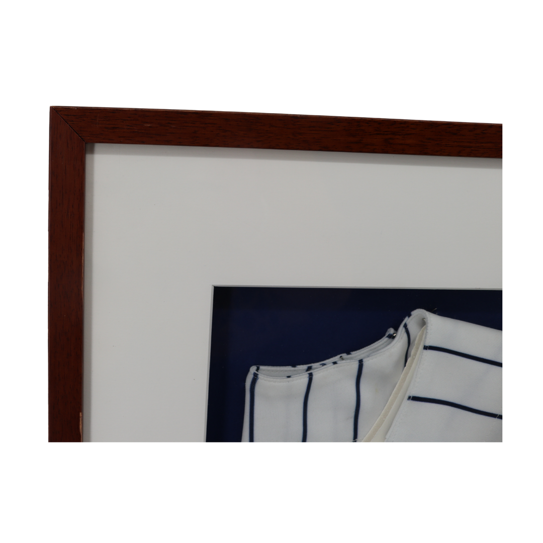 Ford, Houk, Coleman Yankees Multi Autographed Framed Majestic Jersey (JSA LOA)