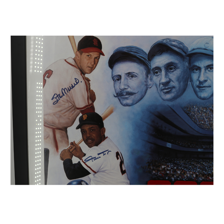 Mays, Rose, Yaz, Musial 3,000 Hit Signed Framed Doo S Oh Litho LE (JSA LOA)