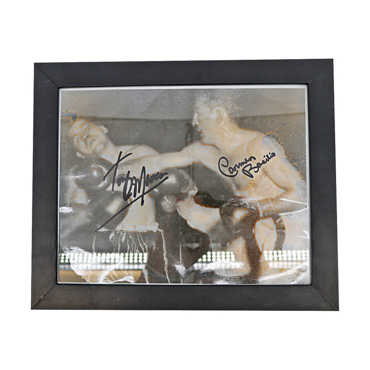 Jake LaMotta Carmine Basillio Autographed Signed Framed 8x10 Photo JSA COA - 2