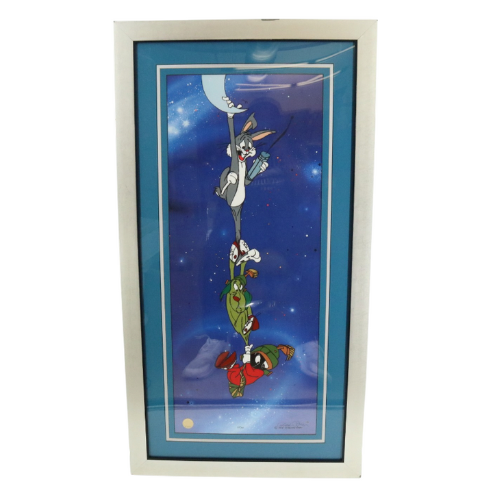 Chuck Jones Warner Bros 1998 HareDevil Hare Framed Fine Art LE 107/500 13.5x33