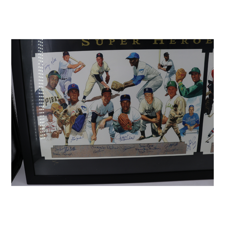 Super Heroes of Sports Autographed Signed Framed Collage 61 Autos JSA LOA