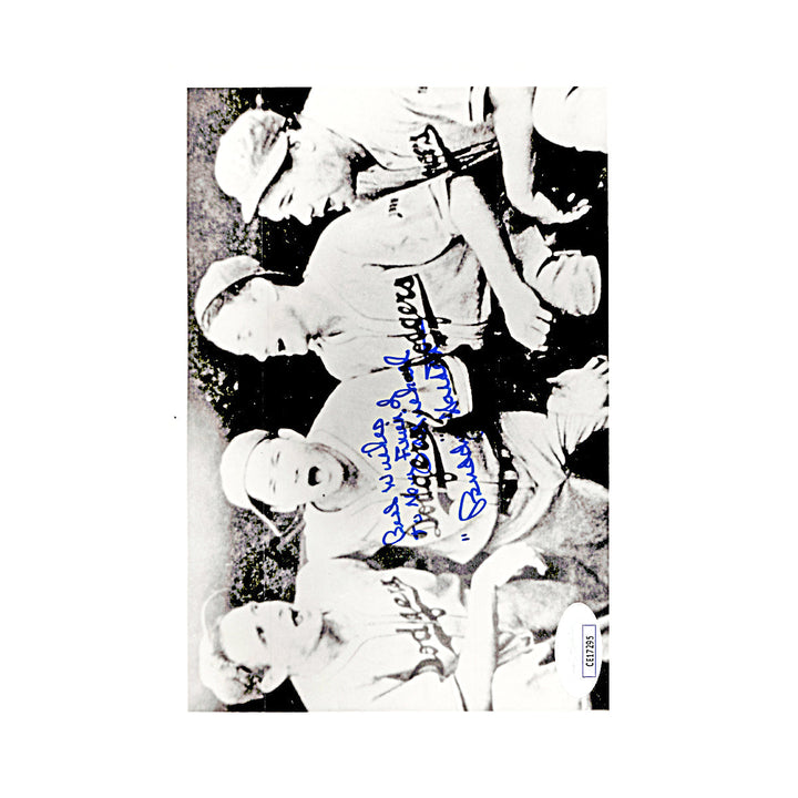 Buddy Hassett Los Angeles Dodgers Autograph Signed Inscribed 7x5 Photo(JSA COA #CE17295)