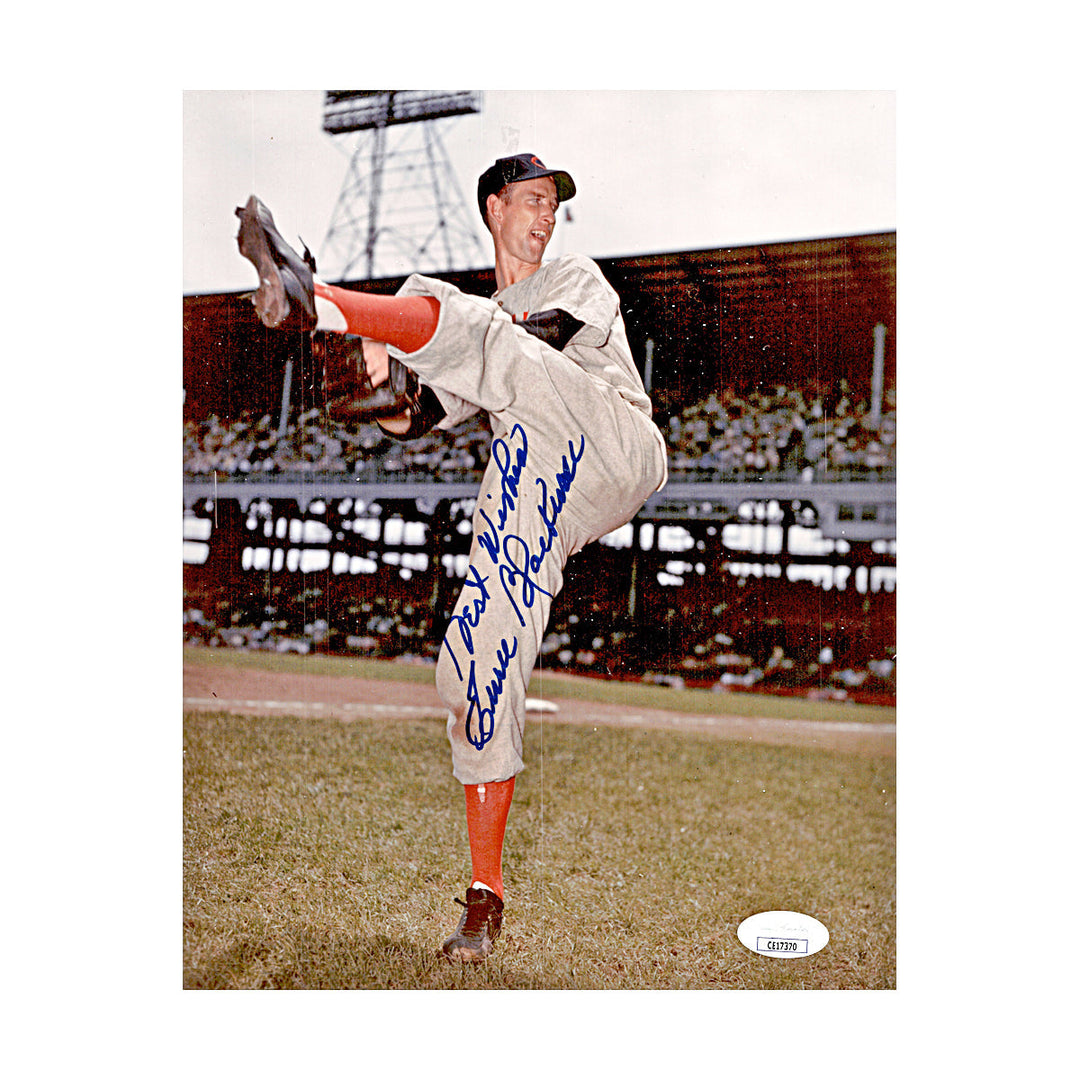 Ewell Blackwell Cincinnati Reds Autographed Signed Inscribed "Best Wishes" 8x10 Photo (JSA COA #CE17370)