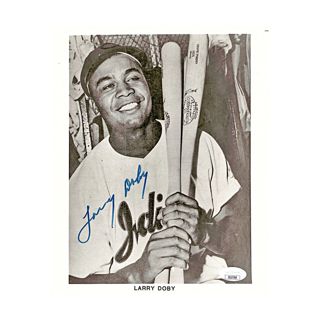 Larry Doby Cleveland Indians Autographed Signed 8x10 Photo (JSA COA #CE17360)