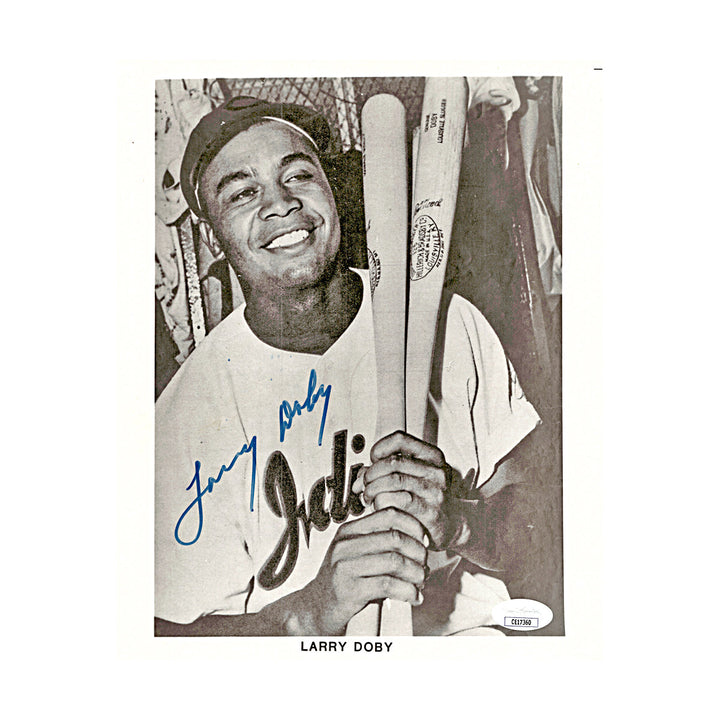 Larry Doby Cleveland Indians Autographed Signed 8x10 Photo (JSA COA #CE17360)