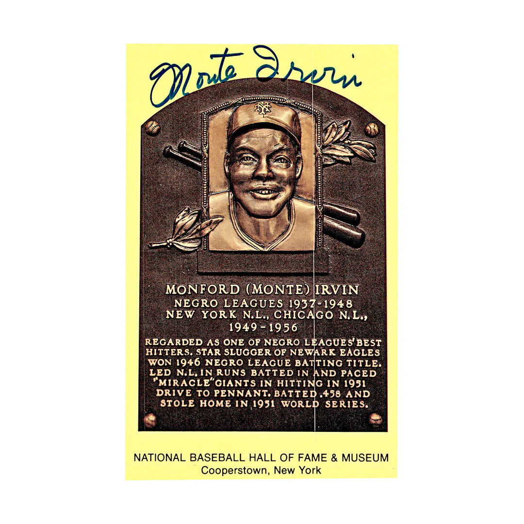 Monte Irvin New York Mets Autograph Signed Hall of Fame Card (JSA COA #CE17296)