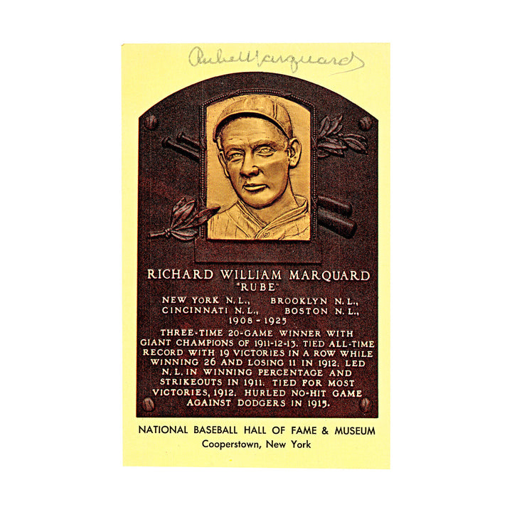 Rube Marquard San Francisco Giants Giants Autograph Signed Hall of Fame Card (JSA COA #CE17300)