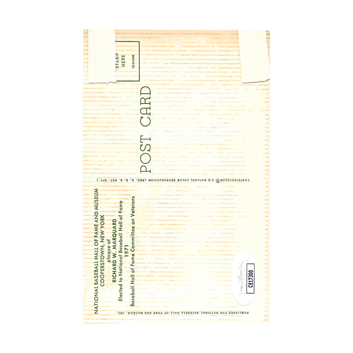 Rube Marquard San Francisco Giants Giants Autograph Signed Hall of Fame Card (JSA COA #CE17300)